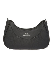 Wave Perforated Crossbody Bag in Black