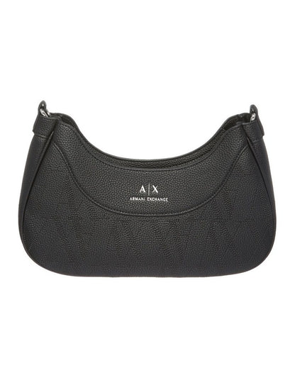 Wave Perforated Crossbody Bag in Black