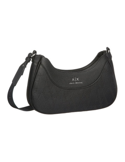 Wave Perforated Crossbody Bag in Black