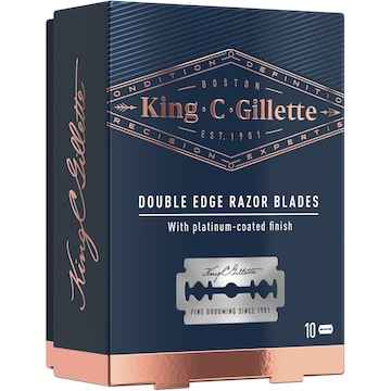 Gillette King C Double Edge Razor Blades 10 pack