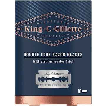 Gillette King C Double Edge Razor Blades 10 pack