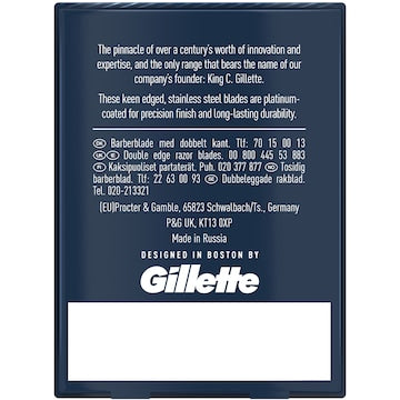 Gillette King C Double Edge Razor Blades 10 pack