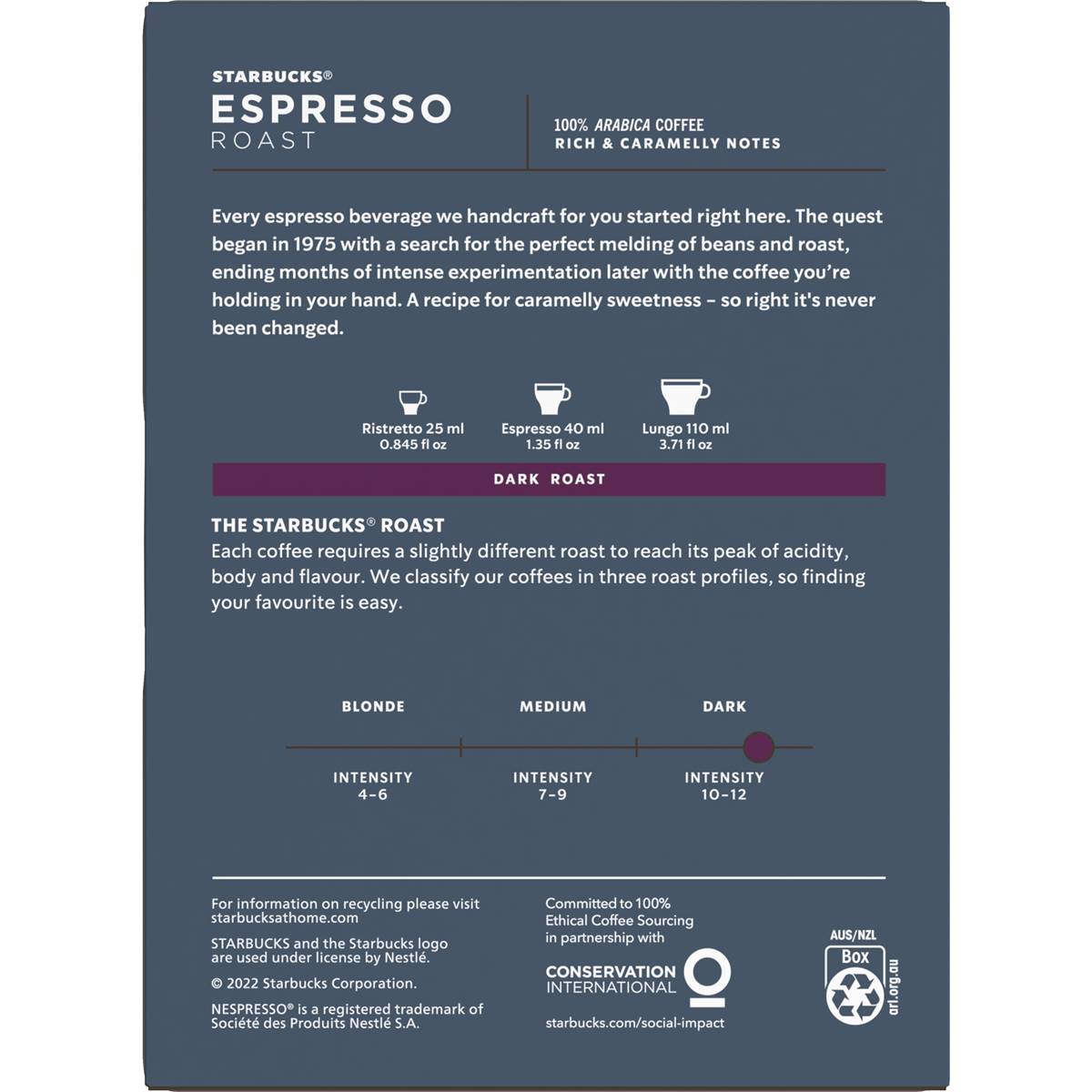 Starbucks by Nespresso Espresso Roast Coffee Pods 36 Pack