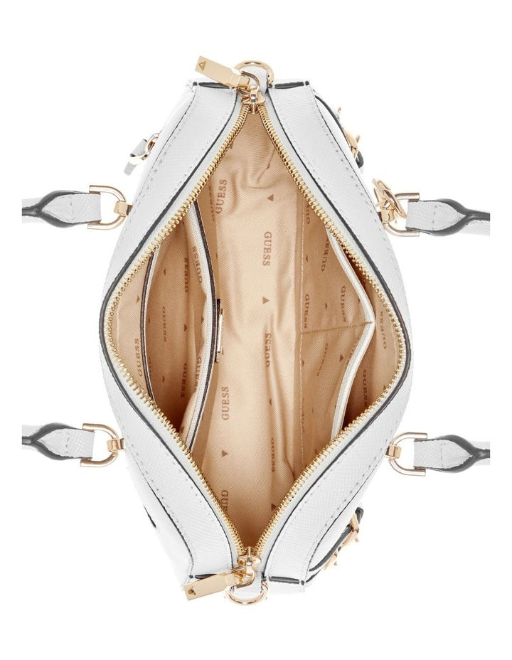 Bramina Small Satchel Bag in White