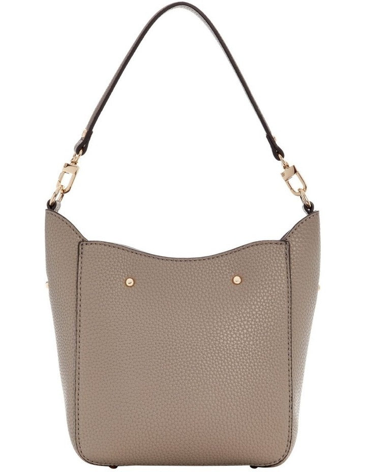 Brenton Small Bucket Bag in Dark Taupe
