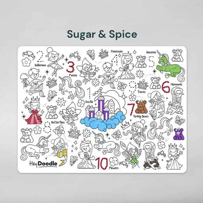 Hey Doodle 123 Sugar and Spice Art and craft for kids Travel Toys Unicorn Toys Best Seller Fairy Unicorn and Castle Theme Most Loved in Store 3yrs+