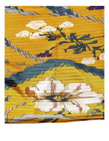 Pleated Floral Neckerchief in Yellow