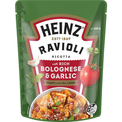 Heinz Ravioli Ricotta With Rich Bolognese & Garlic 350g