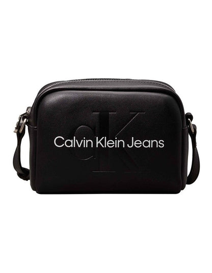 Sculpted Camera Crossbody Bag in Black
