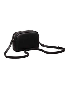 Sculpted Camera Crossbody Bag in Black