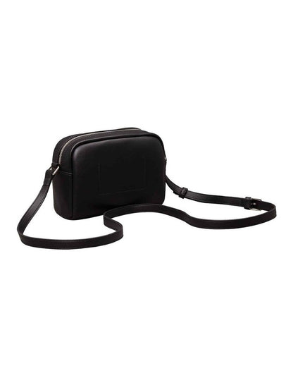 Sculpted Camera Crossbody Bag in Black