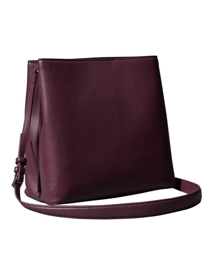 Convertible Bucket Bag in Wine