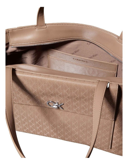 Medium Shopper Tote Bag in Camel