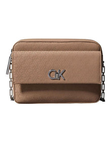 Camera With Pocket Crossbody Bag in Camel