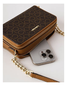 Marybelle Crossbody Bag in Brown Mono
