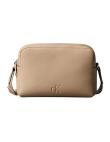 Ultralight Double Zip Crossbody Bag in Taupe