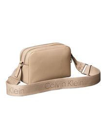 Ultralight Double Zip Crossbody Bag in Taupe