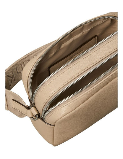 Ultralight Double Zip Crossbody Bag in Taupe