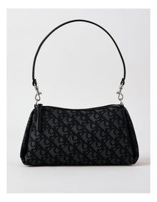 Drop Monogram Crossbody Bag in Black