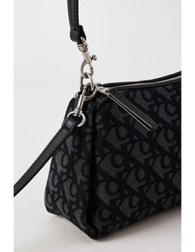 Drop Monogram Crossbody Bag in Black