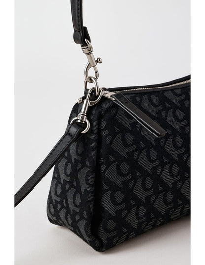 Drop Monogram Crossbody Bag in Black