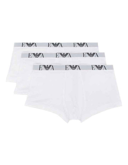 Eagle Logo Trunks 3 Pack in White