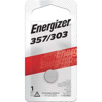 Energizer 357 303 Silver Oxide Watch Button Battery each