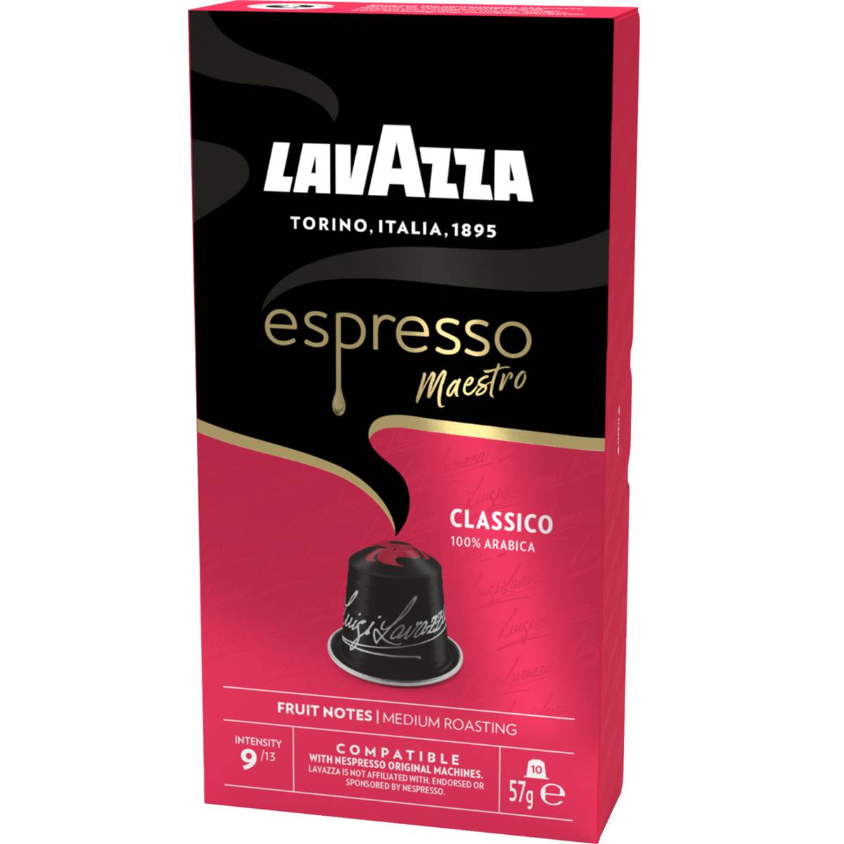 Lavazza Espresso Classico Nespresso Compatible Coffee Pods 10 Pack