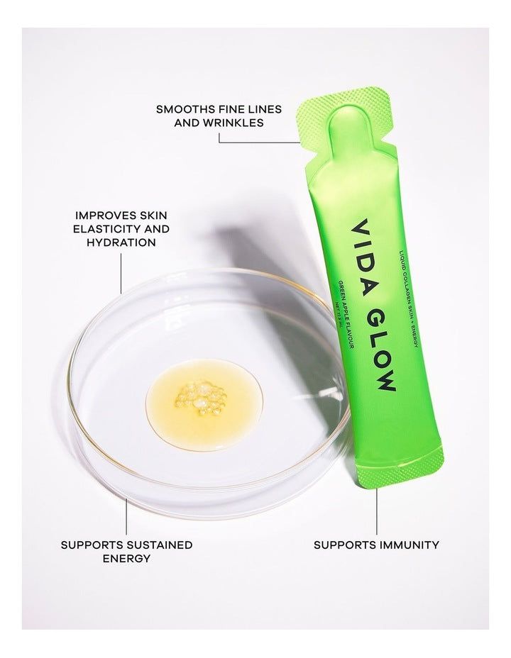 Collagen Liquid Advance Energy Green Apple