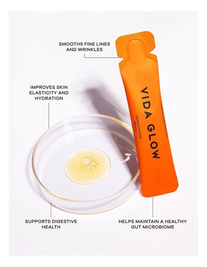 Liquid Collagen Skin + Gut, Tropical 15 x 12.5ml Sachets