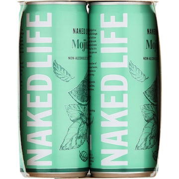 Naked Life Non Alcoholic Mojito Cocktail Cans 250mL x 4 pack