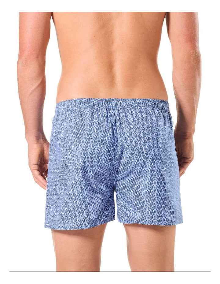 Check Cotton Boxer Short 5 Pack in Blue