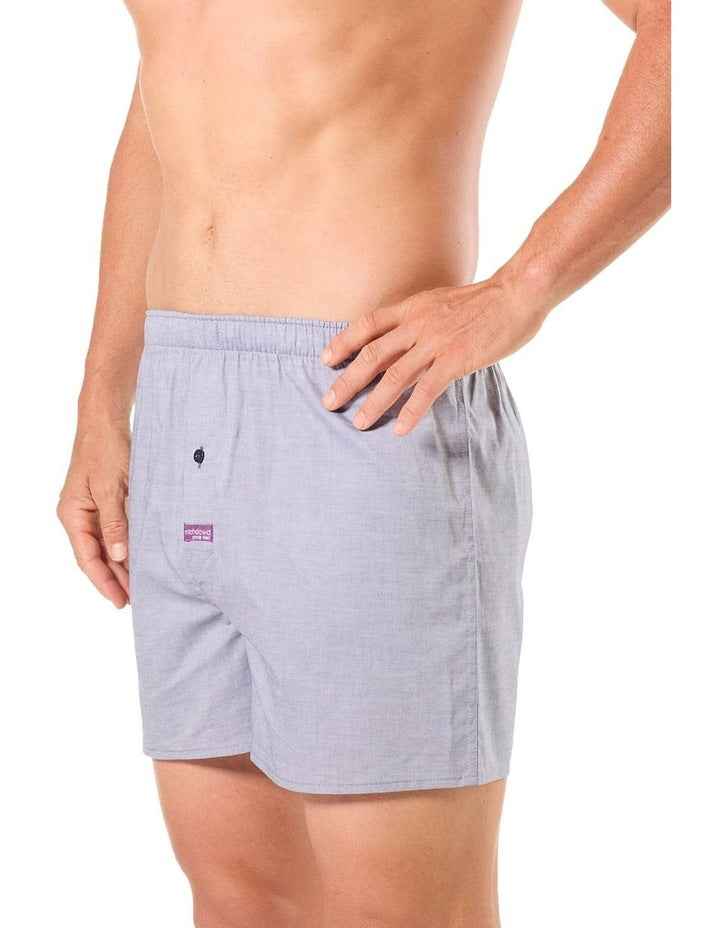 Check Cotton Boxer Short 5 Pack in Blue