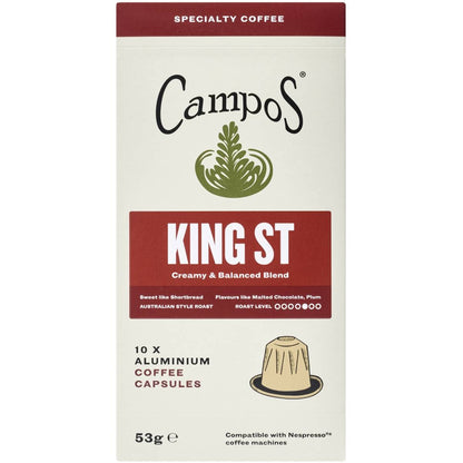 Campos King St Aluminium Coffee Capsules 10 pack
