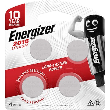 Energizer 2016 CR2016 Lithium Coin Battery 4 pack