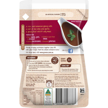 Gravox Roast Meat With Red Wine & Garlic Liquid Gravy Pouch 165g