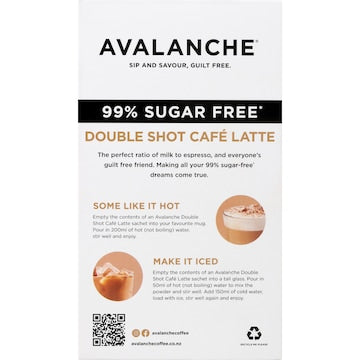 Avalanche 99% Sugar Free Latte 10 pack