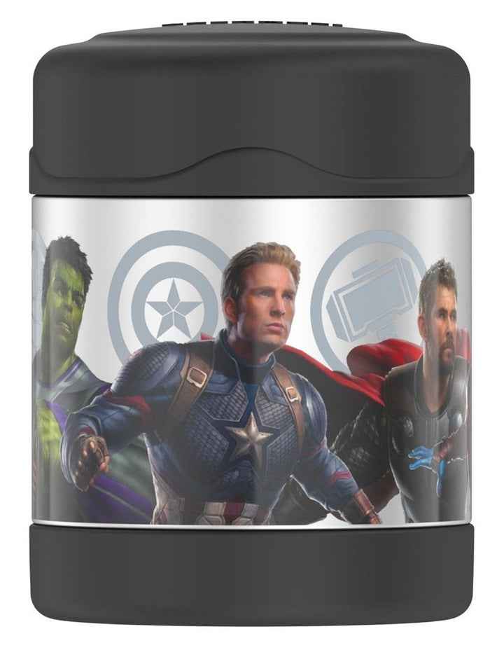 Marvel Avengers Funtainer Vacuum Insulated Food Jar 290ml in Black