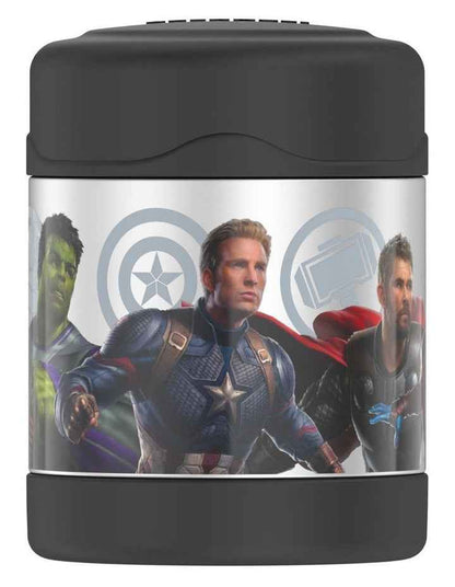 Marvel Avengers Funtainer Vacuum Insulated Food Jar 290ml in Black