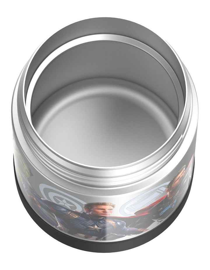 Marvel Avengers Funtainer Vacuum Insulated Food Jar 290ml in Black