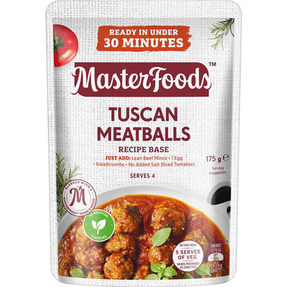MasterFoods Tuscan Meatballs Recipe Base 175g