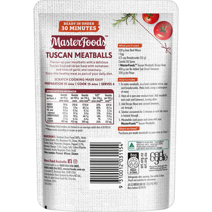 MasterFoods Tuscan Meatballs Recipe Base 175g