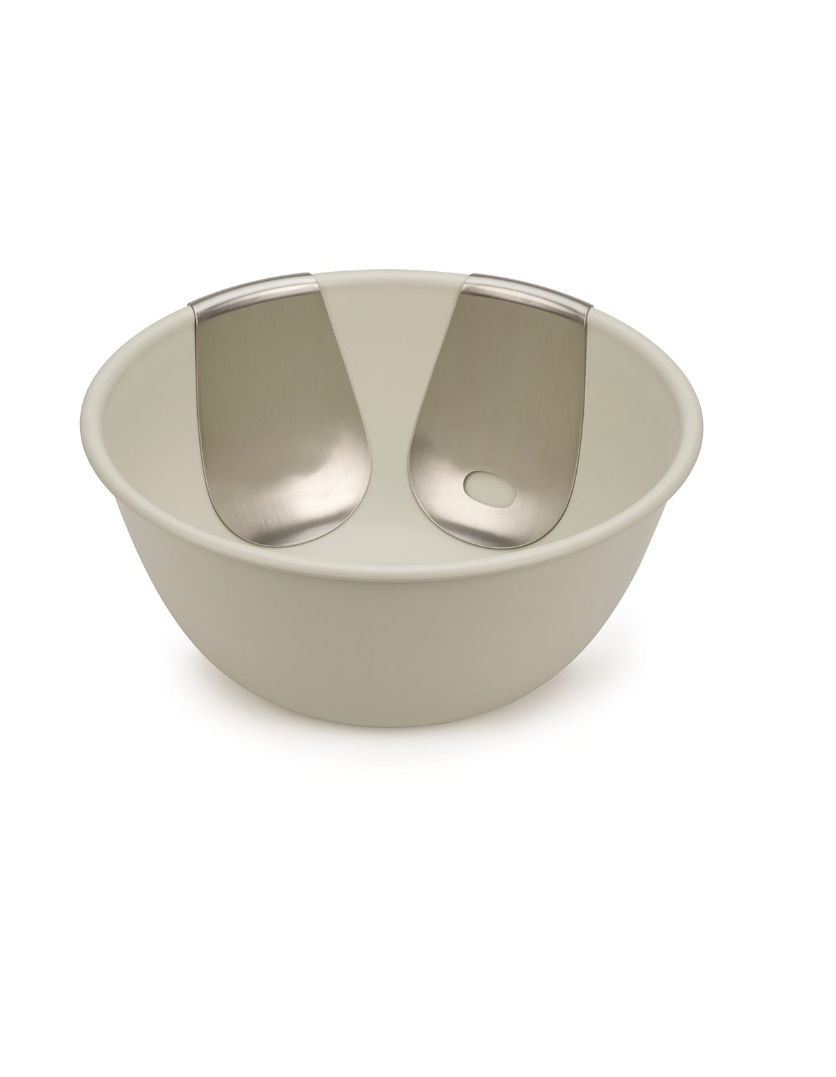 Uno 30cm Salad Bowl and Stainless Steel Servers Stone Set