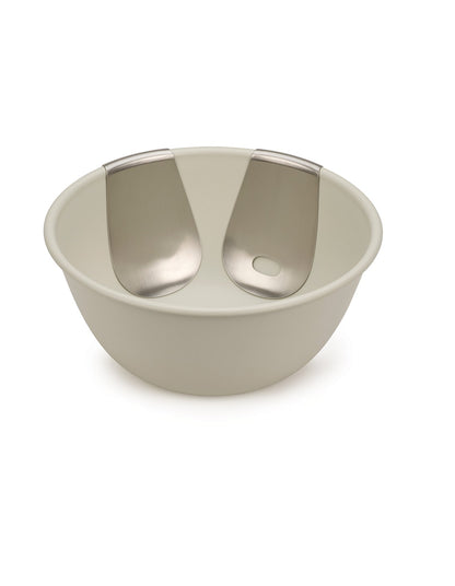 Uno 30cm Salad Bowl and Stainless Steel Servers Stone Set