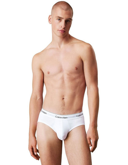 Icon Cotton Hip Briefs 3 Pack in White