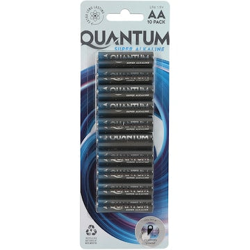 Quantum Super Alkaline AA Batteries 10 pack