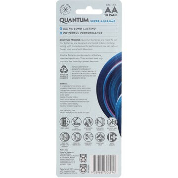 Quantum Super Alkaline AA Batteries 10 pack