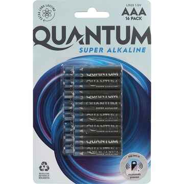 Quantum Super Alkaline AAA Batteries 16 pack