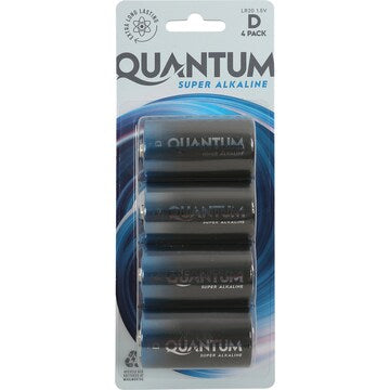 Quantum Alkaline Size D 4 pack