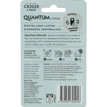 Quantum Lithium CR2025 4PK 4 pack